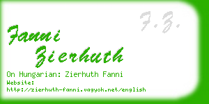 fanni zierhuth business card